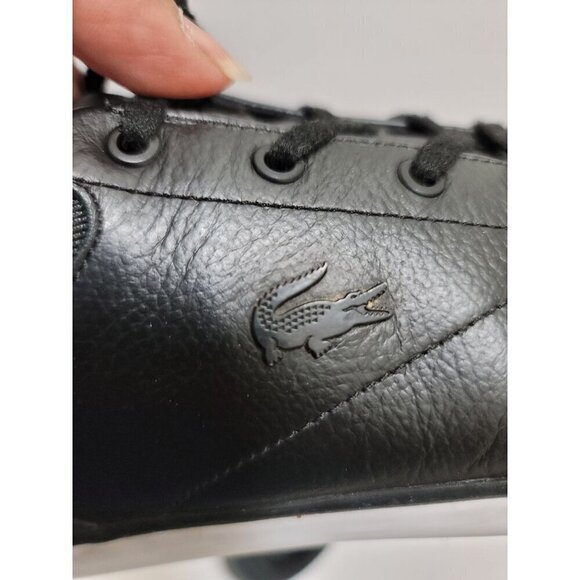 Lacoste Mens Black Leather Casual  Sneakers Size 10 - Picture 9 of 12